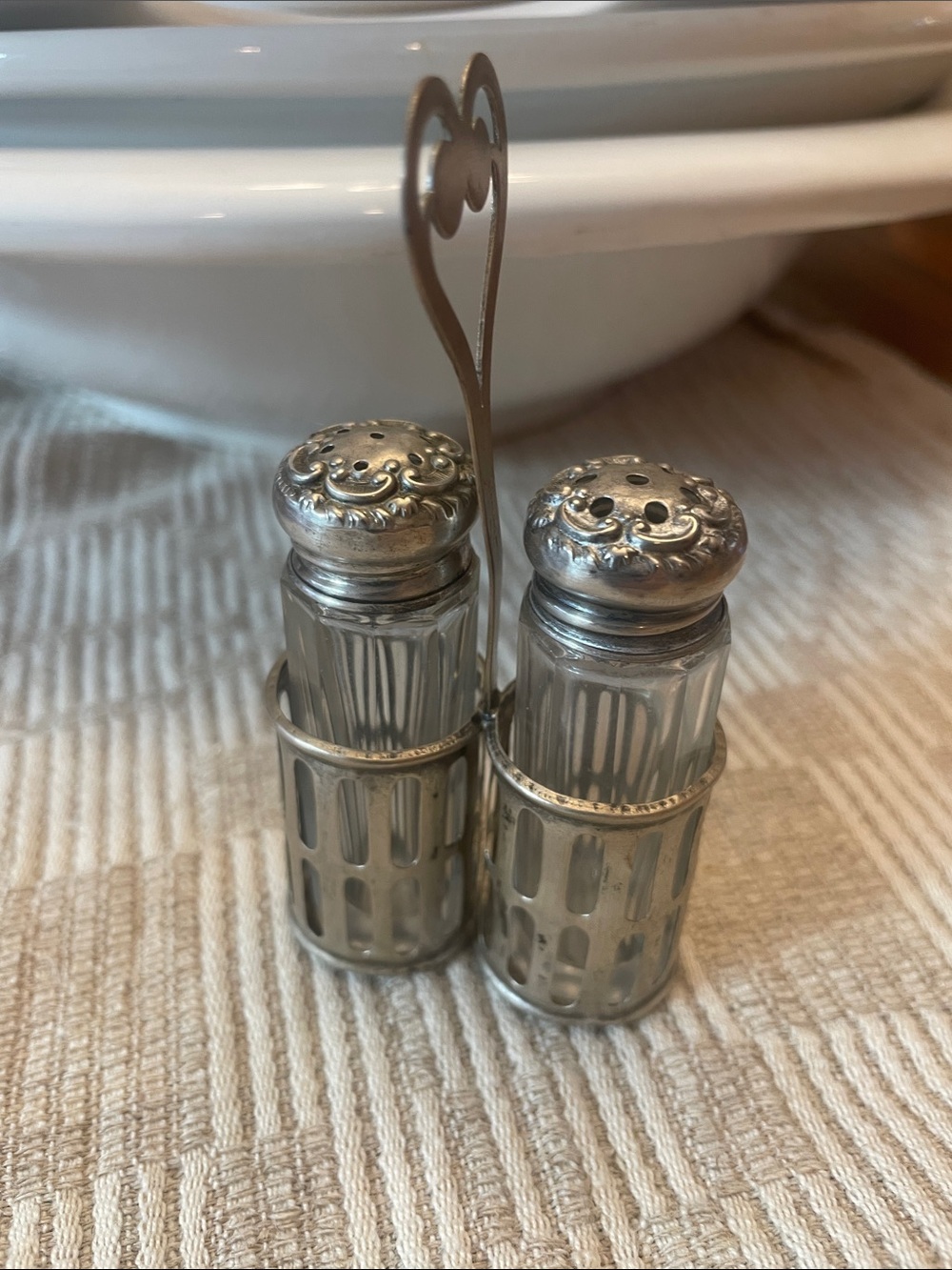 Antique Sterling Silver Salt and Peppershaker